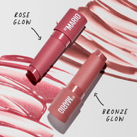 Product swatch of the two shades of the MoistureGlow™ On The Go.