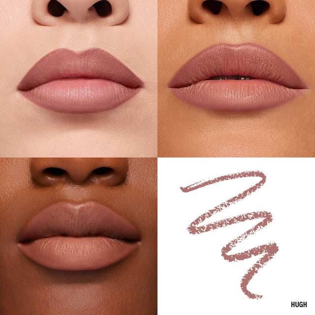 Lip Macros of Makeup By Mario's Ultra Suede® Sculpting Lip Pencil in shade Hugh (Pinky Nude)