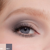 A female wearing two shades of the 
Master Mattes® Eyeshadow Palette: The Neutrals. 