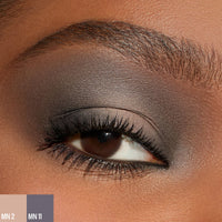 A female wearing two shades of the 
Master Mattes® Eyeshadow Palette: The Neutrals. 