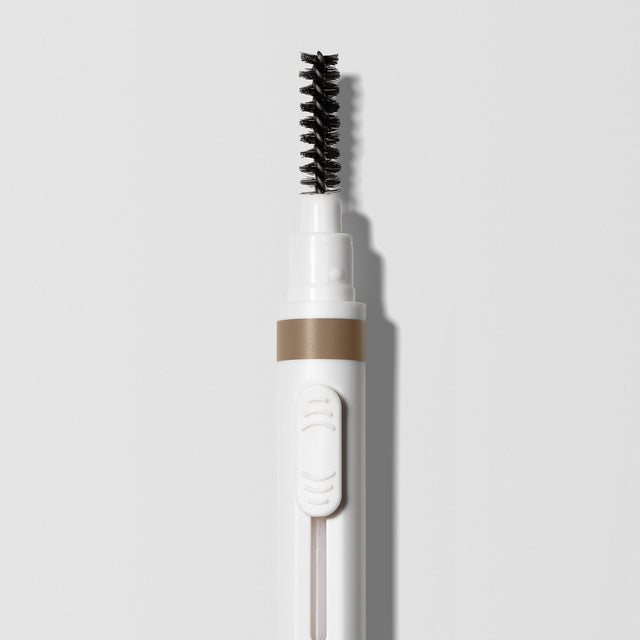 Close up image of the brow brush that comes on some side of the Master Blade® Brow Pencil.