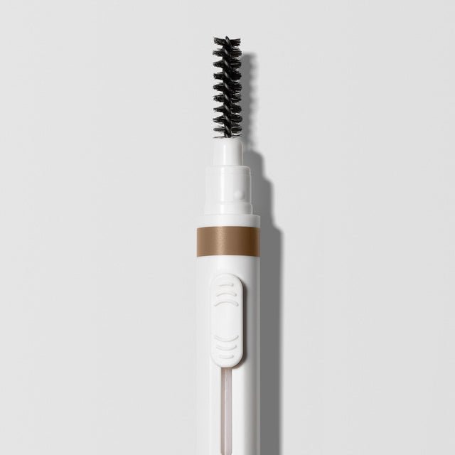 Close up image of the brow brush that comes on some side of the Master Blade® Brow Pencil.